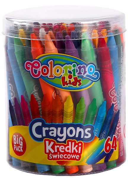 Voskovky Colorino - 64 ks v kelímku