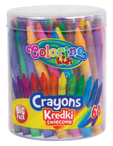 Voskovky Colorino - 64 ks v kelímku