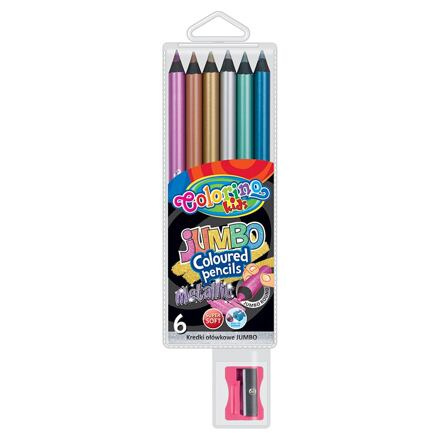 Colorino Metalické pastelky 6 ks, kulaté