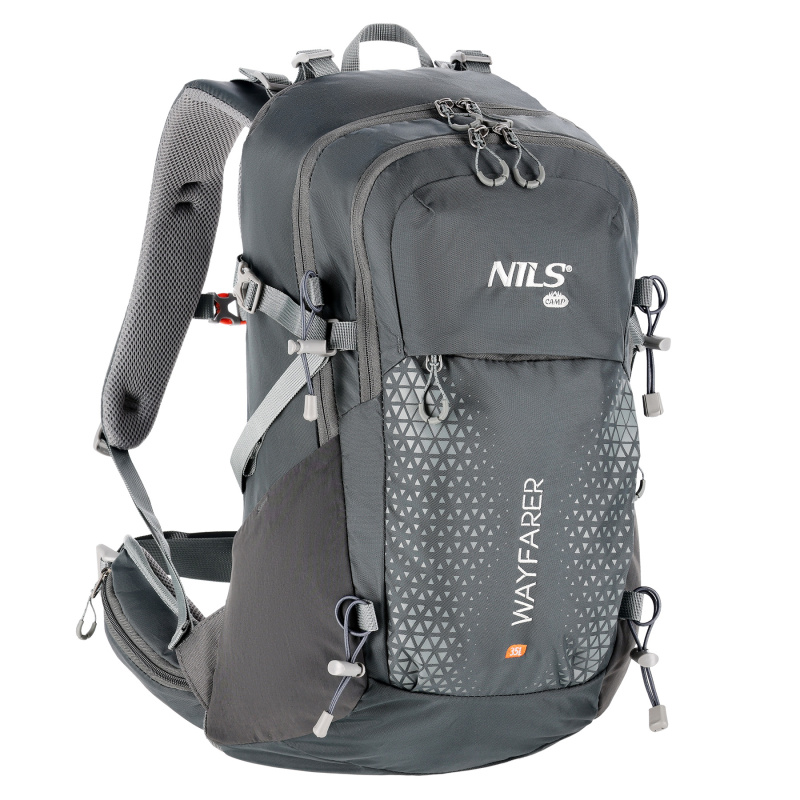 NILS Camp turistický batoh NC1925 wayfarer šedý 35 litrů