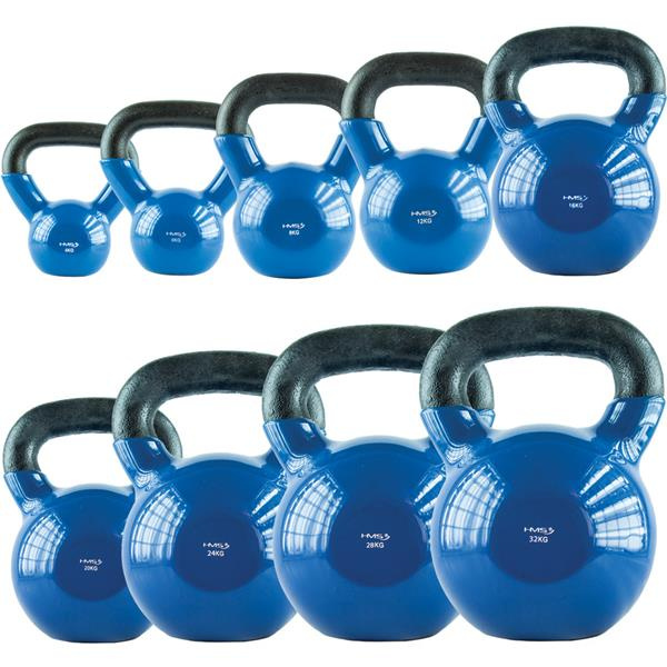 HMS Kettlebell pokrytý vinylem KN modrý - 6kg