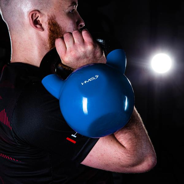 HMS Kettlebell pokrytý vinylem KN modrý - 28kg