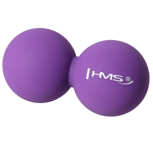 HMS Dvojitý masážní míč Lacrosse ball BLC02 fialový - 6,5cm
