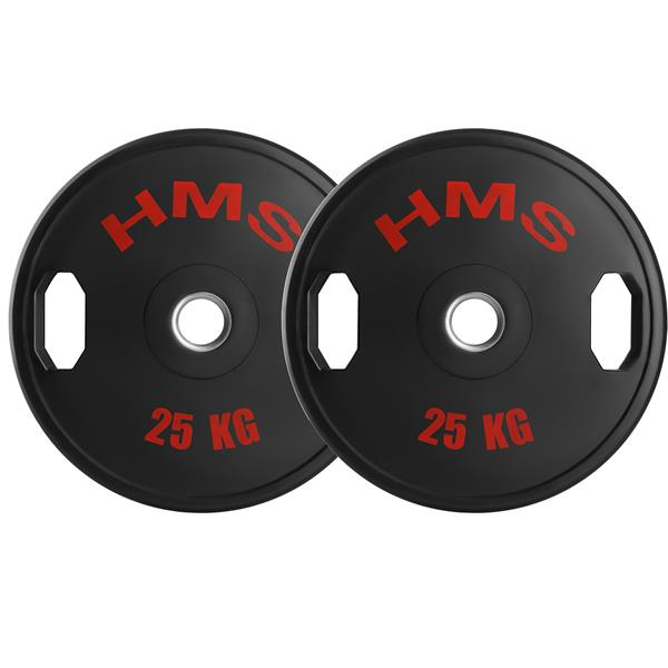 TOG25 SADA POGUMOVANÝCH OLYMPIJSKÝCH KOTOUČŮ 2 x 25 KG HMS