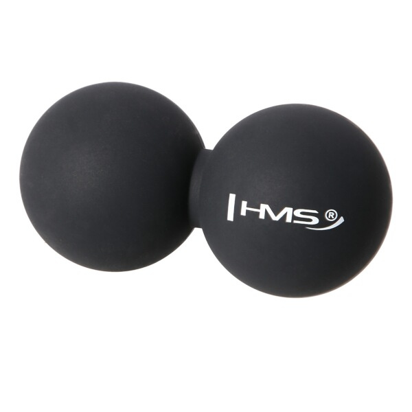 HMS Dvojitý masážní míč Lacrosse ball BLC02 černý - 6,5cm
