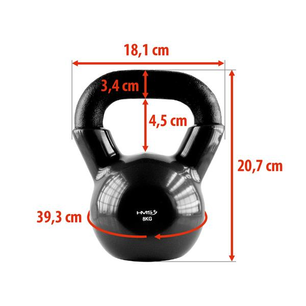 hms Kettlebell pokrytý vinylem KNV08