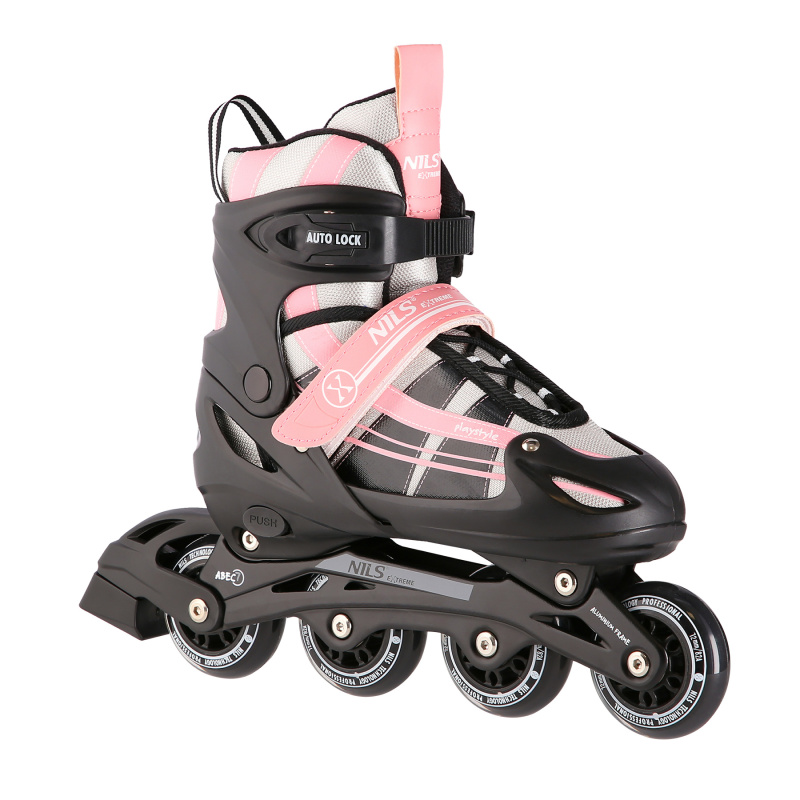 NH18366A ČERNO-RŮŽOVÉ VEL.M(35-38) BRUSLE 2V1 NILS EXTREME