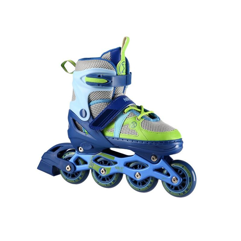 NJ1828A MODRO-ZELENÉ VEL.M(35-38) KOLEČKOVÉ BRUSLE NILS EXTREME
