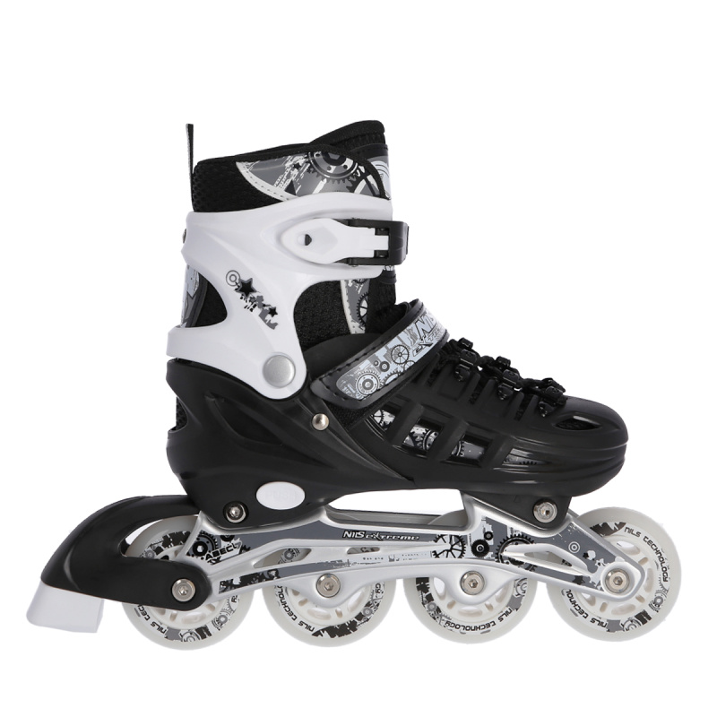 NH10905 ČERNÉ VEL.M(35-38) ZIMNÍ BRUSLE 4V1 NILS EXTREME