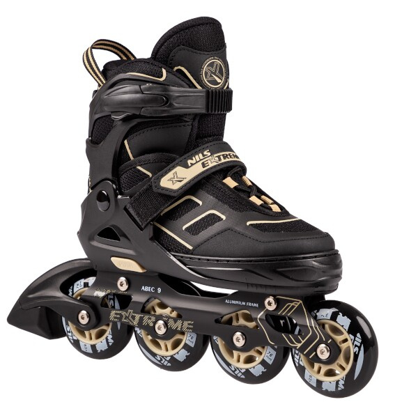 NILS EXTREME NA14174 ČERNO-BÉŽOVÉ VEL. M (35-38) KOLEČKOVÉ BRUSLE NILS