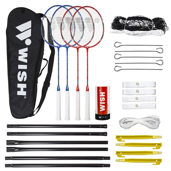 Sada na badminton WISH ALUMTEC 5566 červeno‑modrá