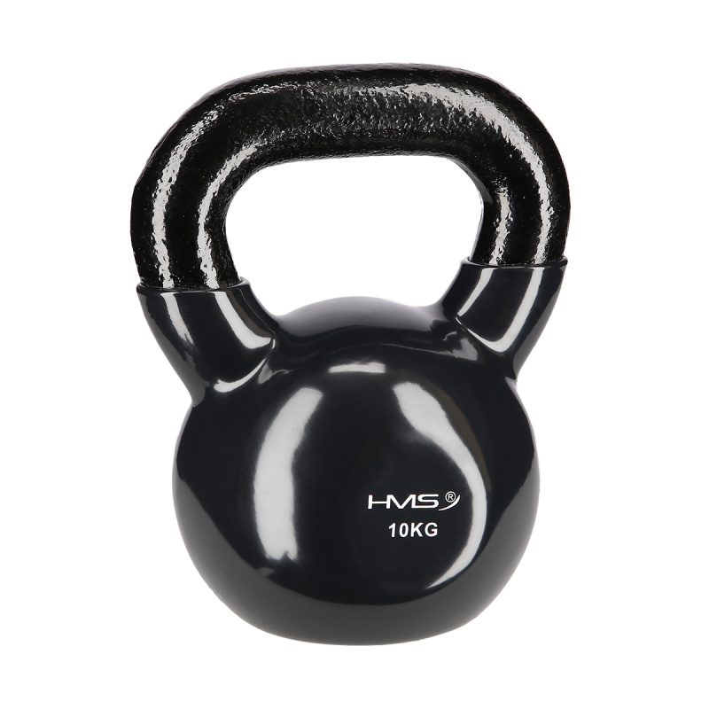 HMS Kettlebell pokrytý vinylem KNV černý - 10kg