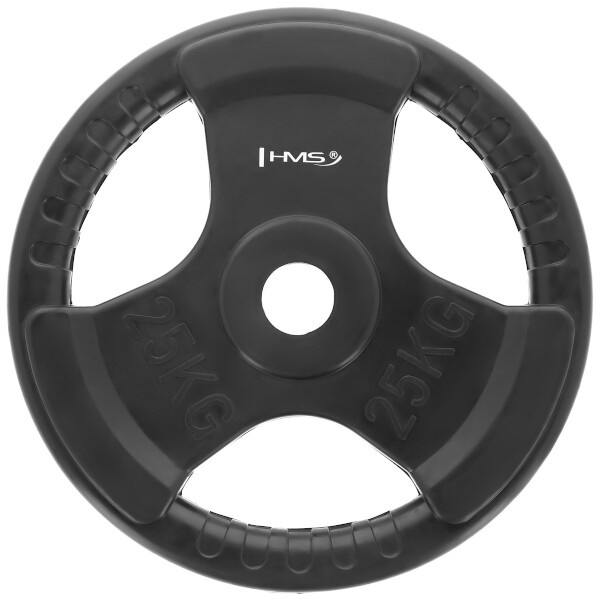 POGUMOVANÝ OLYMPIJSKÝ KOTOUČ 25,0KG HMS TRI GRIP