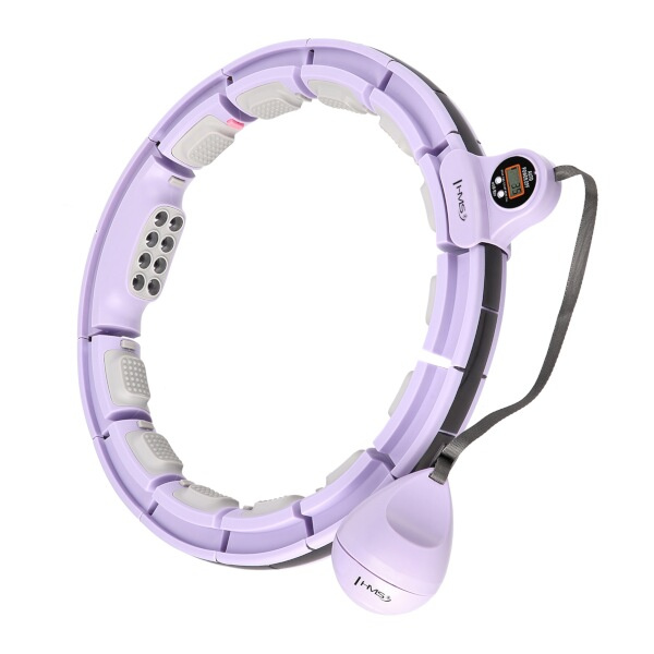 HHM13 FIALOVÁ HULA HOOP OBRUČ SE ZÁVAŽÍM, MAGNETY A POČÍTADLEM HMS