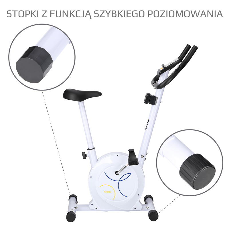 RM8740 BÍLÝ MAGNETICKÝ ROTOPED ONE FITNESS