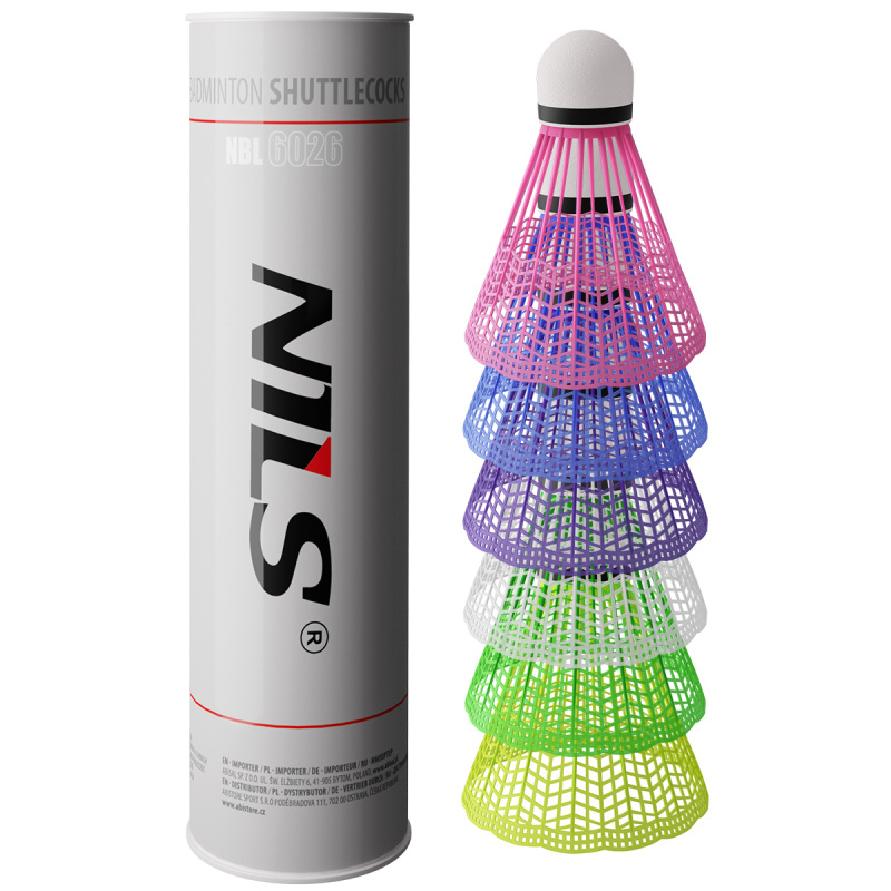 NBL6026 BADMINTONOVÉ MÍČKY MULTICOLOR 6 KS NILS