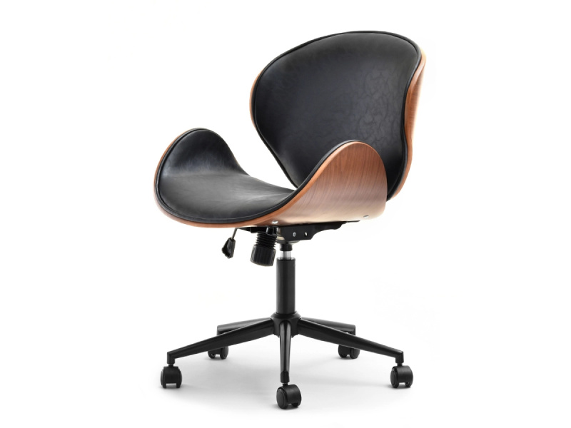 Designová židle YLSA - ořech / antická černá / černá