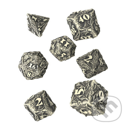 Sada 7 kostek Dracopolis Dice Set - The Scandinavian Blackfang - SDCP01 Eukalyptově zelená