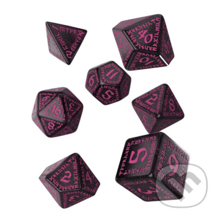 Sada runových kociek - Black-Magenta