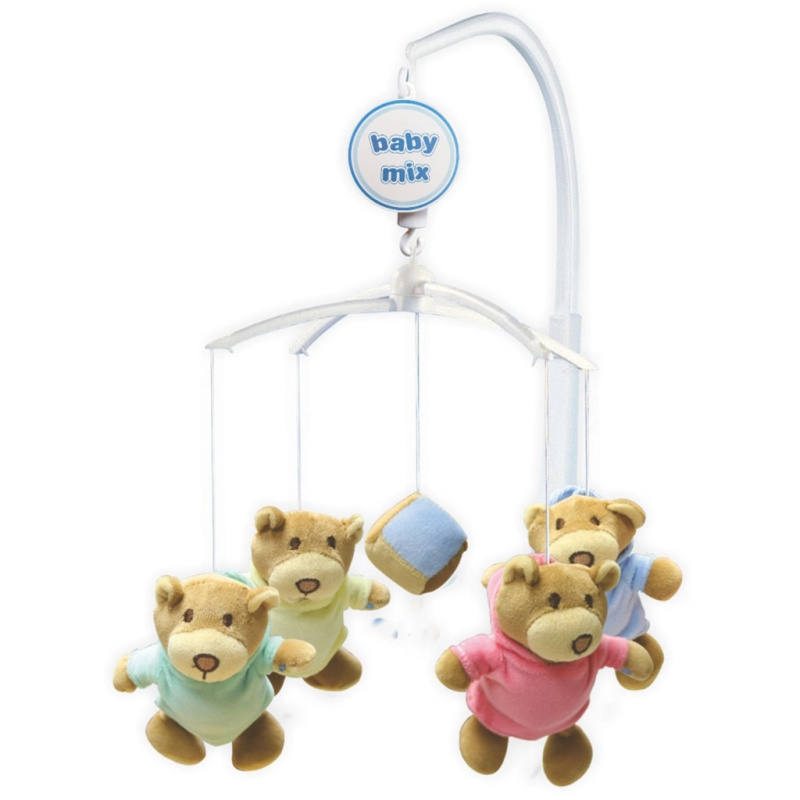 Kolotoč nad postýlku BABY MIX medvídci a kostka