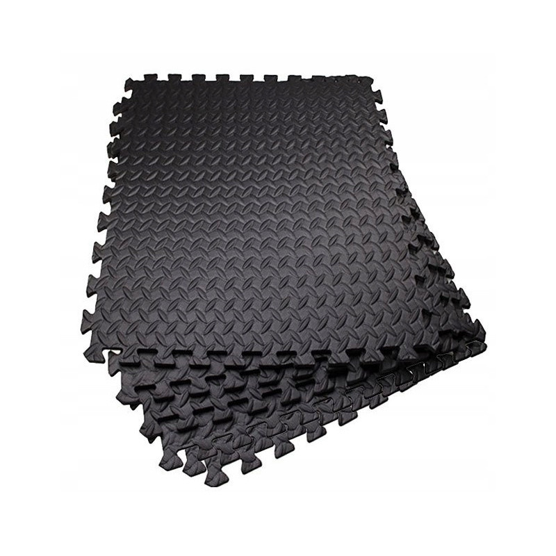 Pěnová podložka Puzzle 60x60x1,2 cm sada 4ks SPRINGOS FM0004 černá