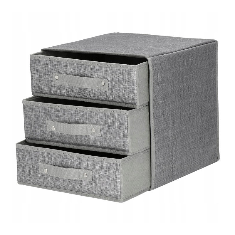 Úložný box se zásuvkami 30x30x30 cm SPRINGOS HA3018 šedý