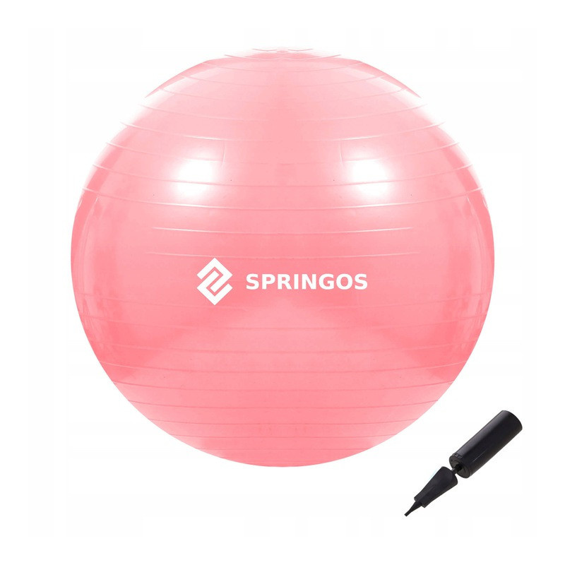 Gymnastický míč 75 cm + pumpička SPRINGOS DYNAMIC červený