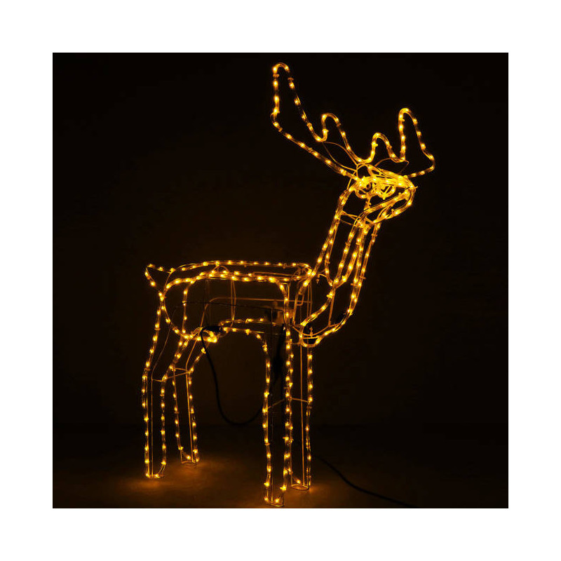 LED Sob s pohyblivou hlavou - 115cm, 288LED, IP44, motorek, teplá bílá