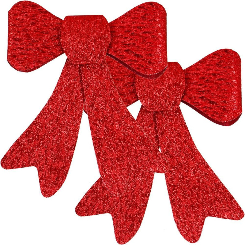 SPRINGOS Vánoční mašle 18x15,5cm červená sada 2ks, vánoční dekorace CA0796-XG