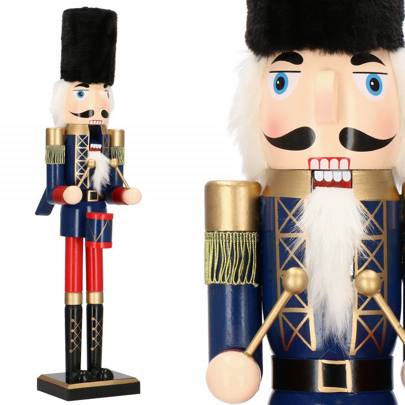 SPRINGOS Louskáček - Voják s bubínkem 61 cm, modro-červený CA0812-XG