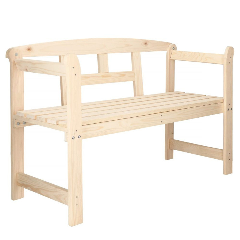Zahradní lavička 119 cm SPRINGOS FLORA přírodní