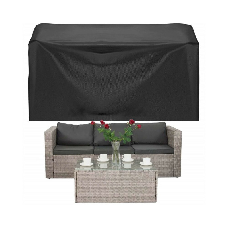 Springos Exterio Kryt na zahradní nábytek 152x104x71 cm, černý