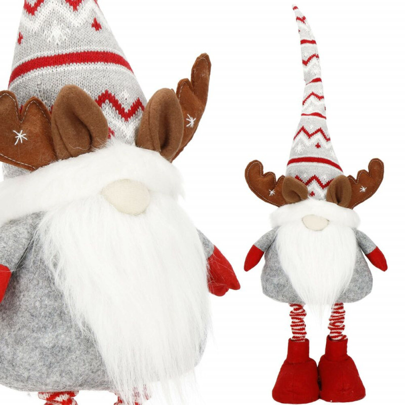 SPRINGOS Skřítek GNOM s hnědými parohy - výška 60-80cm, vánoční dekorace CA1008-XG