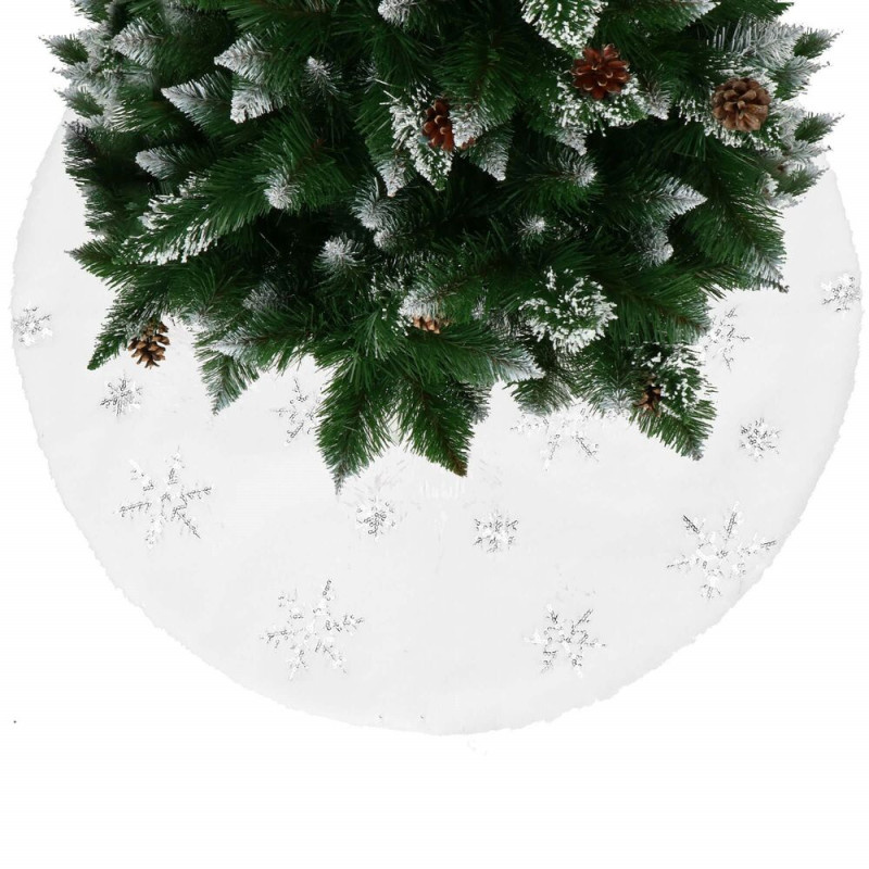 SPRINGOS Koberec pod vánoční stromeček 85 cm bílý CA0760-XG
