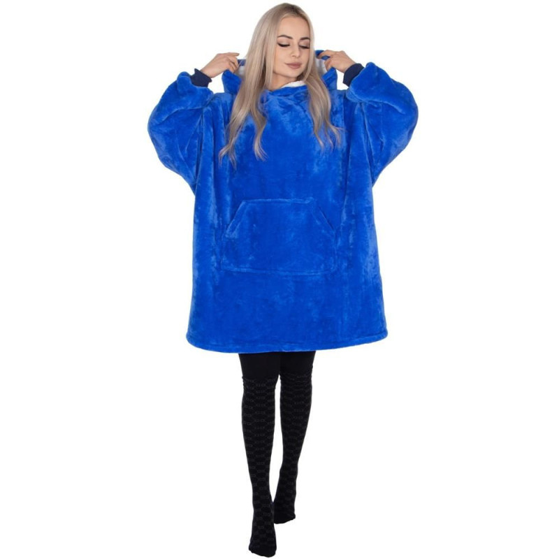 Mikinová deka Oversized tmavě modrá SPRINGOS