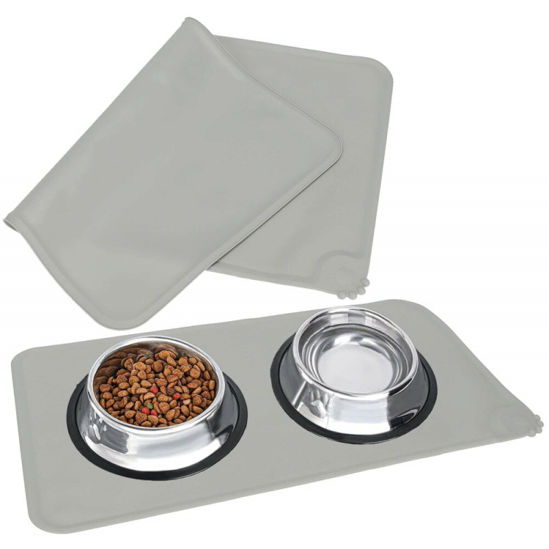 Protiskluzová podložka pod misky 48x30 cm SPRINGOS PA1060 šedá