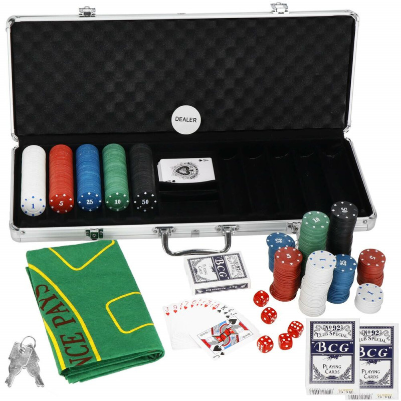Springos Poker set v alu kufříku 500 žetonů KG0023