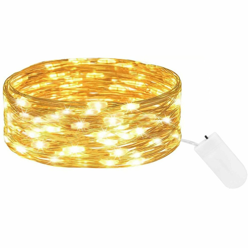 SPRINGOS LED řetěz Nano - 2m, 20LED, 2xCR2032, teplá bílá CL4099-XG