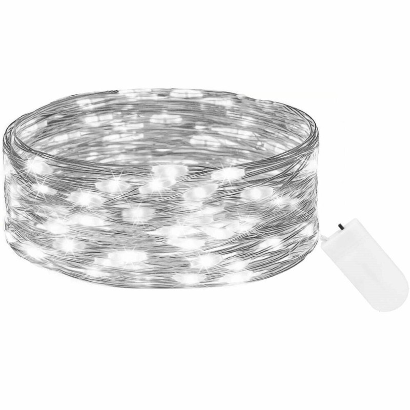SPRINGOS LED řetěz Nano - 2m, 20LED, 2xCR2032, studená bílá CL4100-XG