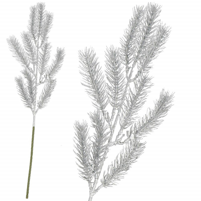 SPRINGOS Umělá větvička jedle 47cm stříbrná, vánoční dekorace CA1314-XG