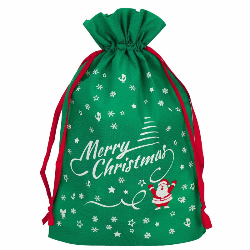 Dárková taška Merry Christmas zelená, vánoční dekorace