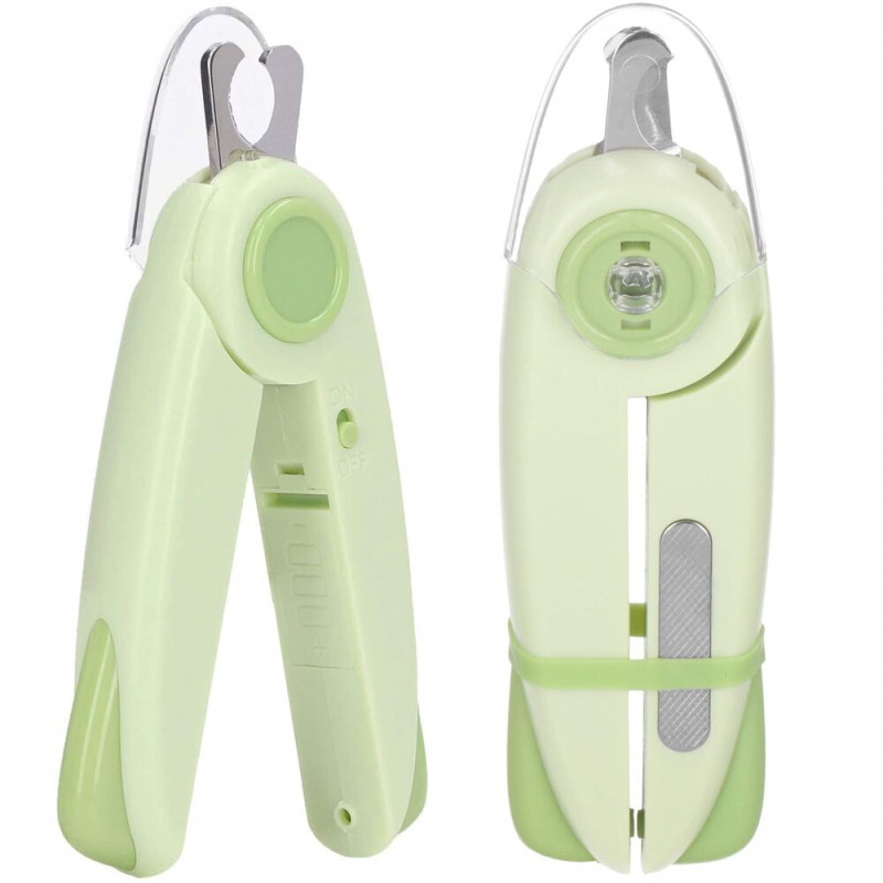 Nůžky na drápky s LED světlem SPRINGOS PA0312 zelené