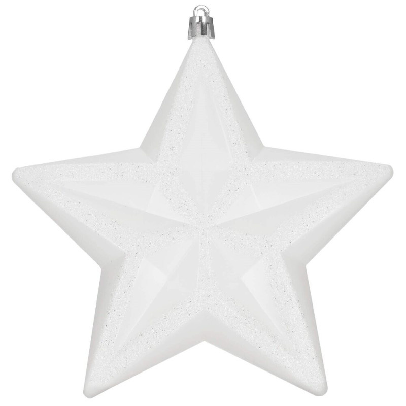 Vánoční hvězda bílá 16x15 cm, vánoční ozdoba