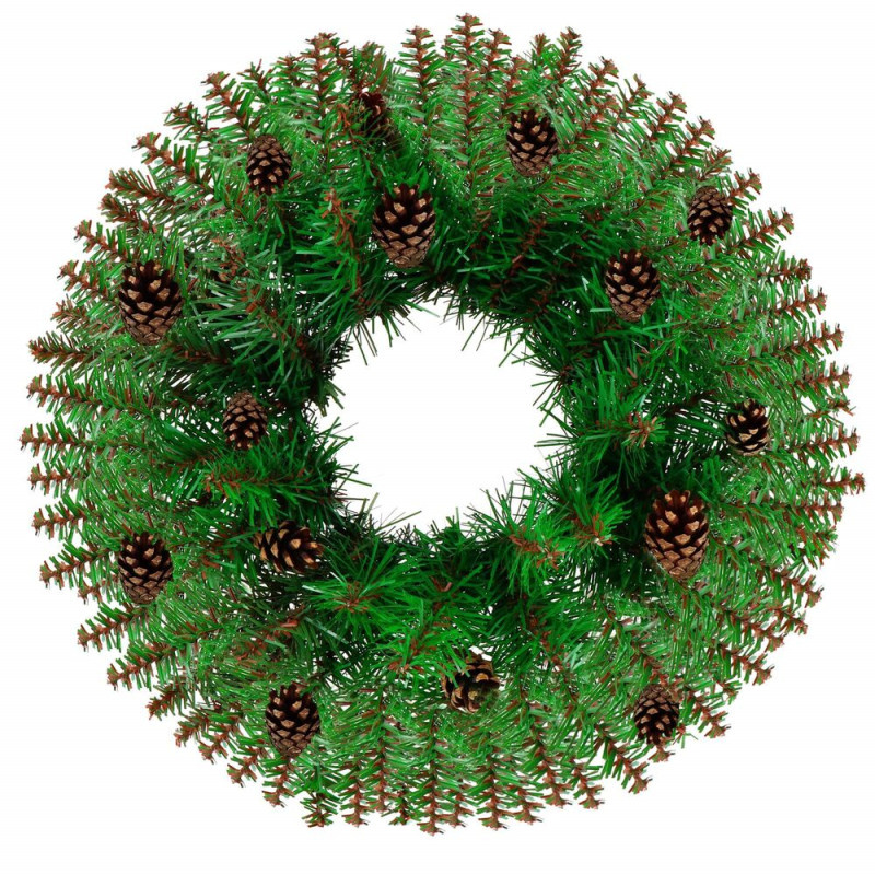 SPRINGOS Adventní věnec extra hustý se šiškami 45 cm vánoční dekorace CA1439-XG