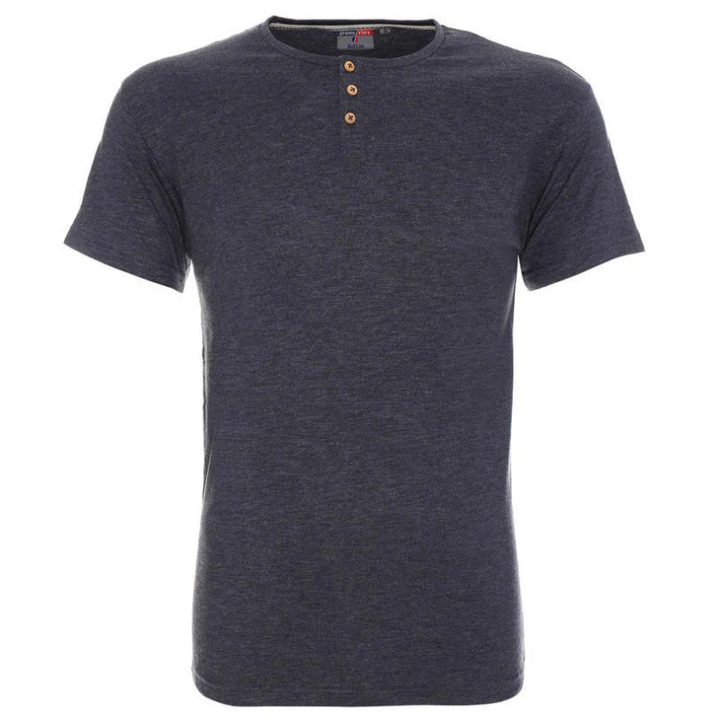 Pánské tričko M BUTTON1 21230 - PROMOSTARS melanžový grafit L