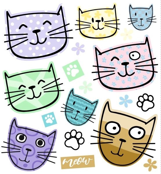 Naprasovánky Meow malý arch