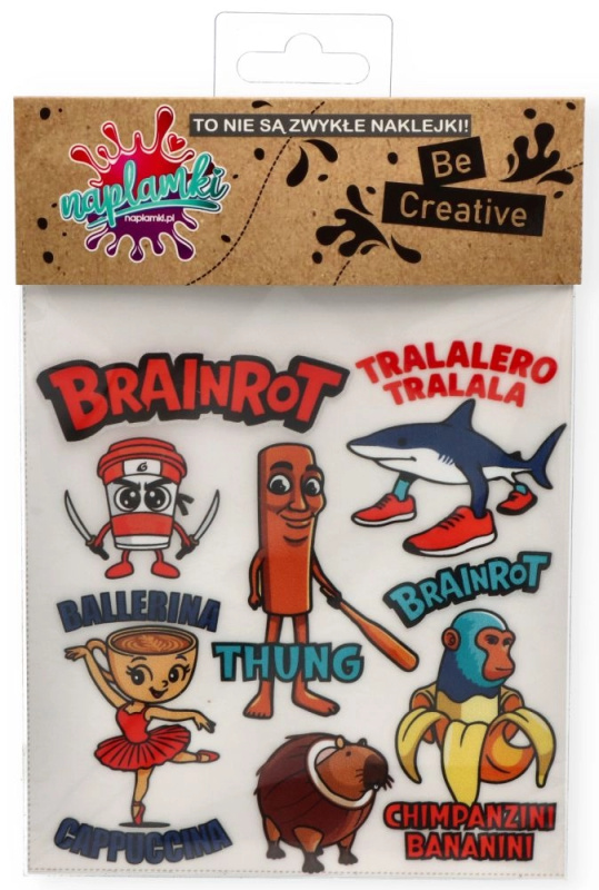 nálepky Brainrot II červené – malý arch