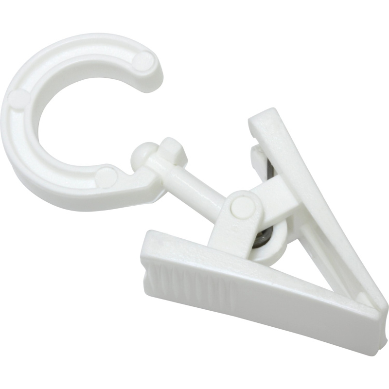 Gardinia Háček na kroužek se sponou bílá, 20 ks