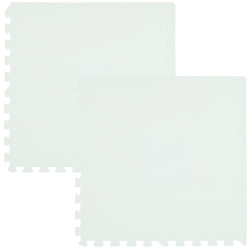 Pěnová podlahová hrací podložka HUMBI 120 × 60, voděodolné velké pěnové puzzle, bílá