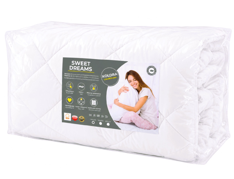 Dětská celoroční přikrývka s polštářem Sweet Dreams bílá - 2 ks